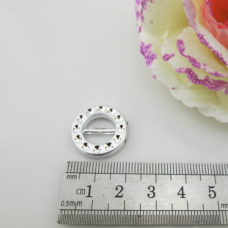 

(AB08 13mm)20pcs Clear Round Plastic Buckle Supply Decorative Wedding Invitation