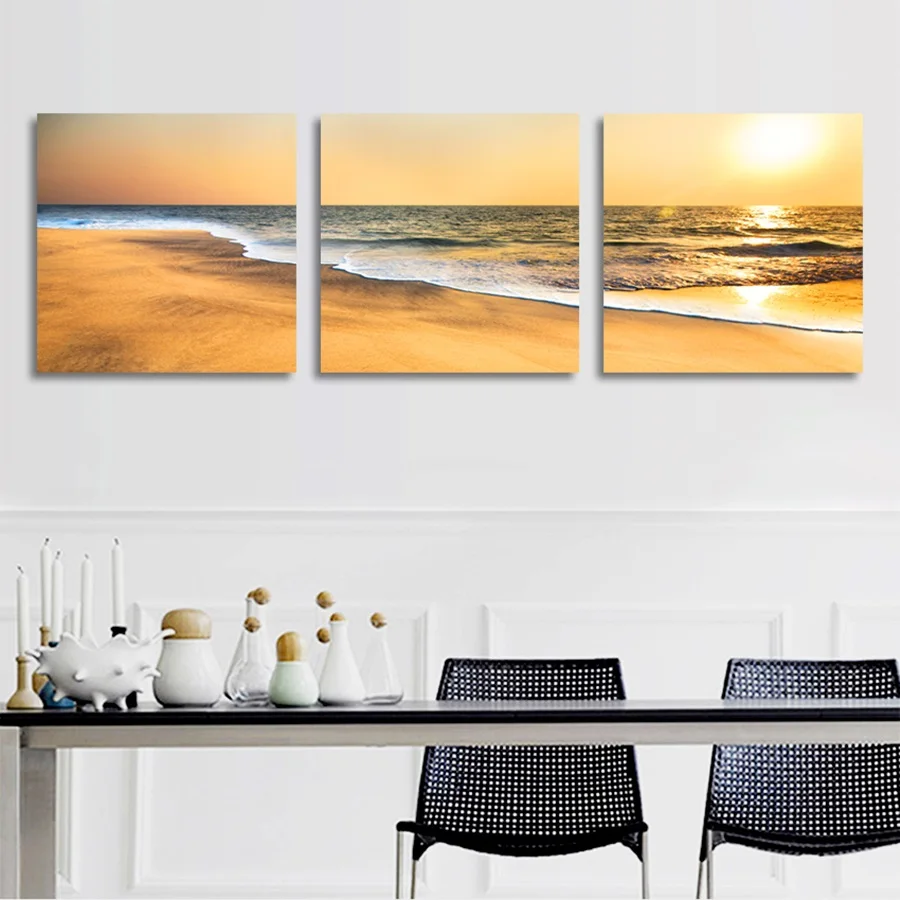 Nordic Poster Sea Twilight Landscape Decorative Painting Living Room Home Wall Art Posters and Prints No Frame Canvas Pictures | Дом и сад