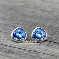 anslow fashion jewelry crystal heart stud earrings for women female wedding engagement earring cheap wholesale gift low0137e