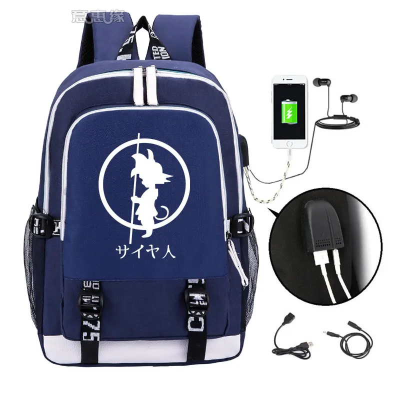 10 Рюкзак Dragon ball Z Сон Гоку Модный usb рюкзак для ноутбука для девочек и мальчиков подростков детская классная книжная сумка - Цвет: 10