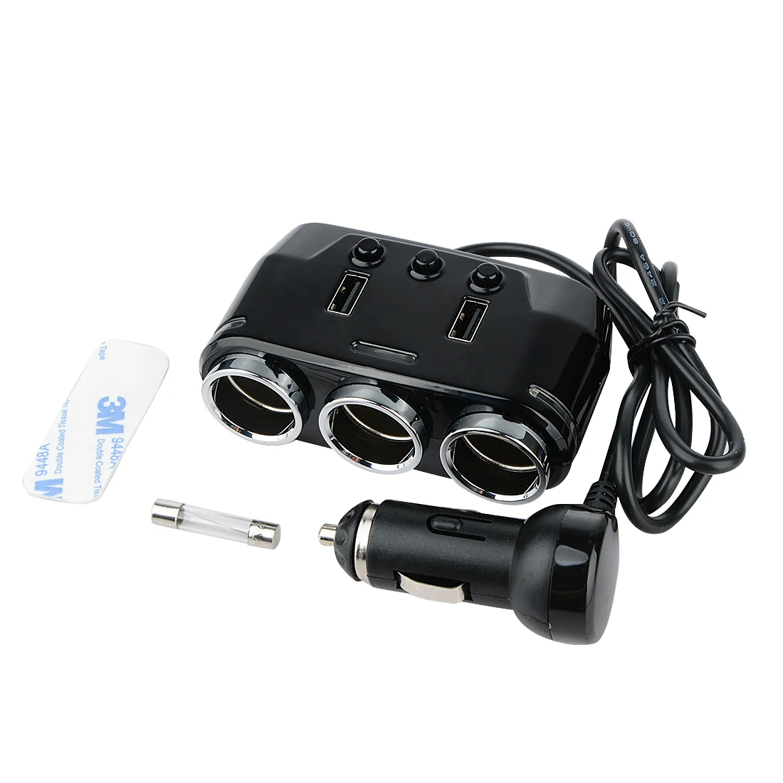 12 V-24 V розетка для автомобильного прикуривателя сплиттер штепсельная вилка LED USB
