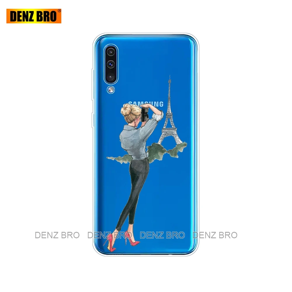 34685 Чехол-бампер для samsung Galaxy A50, силиконовая прозрачная задняя крышка, чехол для телефона samsung A50 A505 A505F SM-A505F, мягкий чехол 6,4 - Цвет: 34685