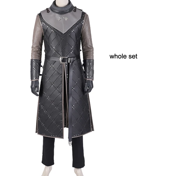 without cloak boots Джон Сноу Косплей Костюм Игра престолов 8 зима солидер маскарадная форма для Хэллоуин наряд Железный престолов наряд - Цвет: without cloak boots