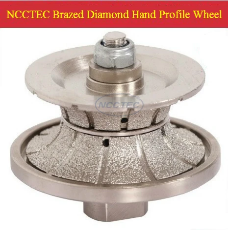 [85mm*60mm ] diamond Brazed hand profile shaping wheel NBW V8560 FREE ship (5 pcs per package) ROUTER BIT FULL BULLNOSE 60mm V60