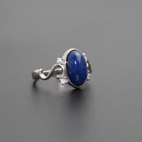 925 sterling silver movie the vampire diaries elenas daylight ring women jewelry ring nature real lapis stone