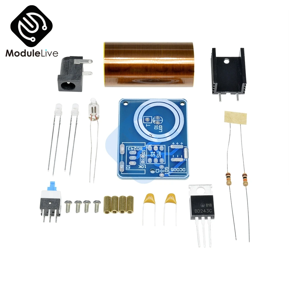 BD243 BD243C мини Тесла катушки комплект магический реквизит diy части пустые огни технологии Diy наборы электроники Модуль платы