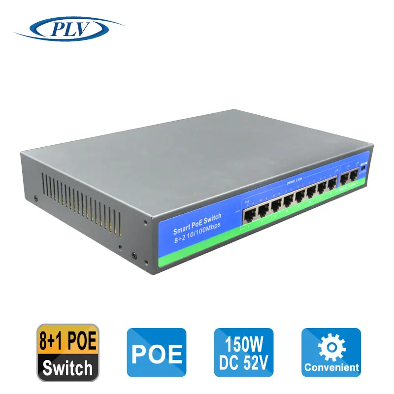 8 + 2 250 м POE расстояние poe сетевой коммутатор PoE порт IEEE802.3af/AT костюм для всех poE