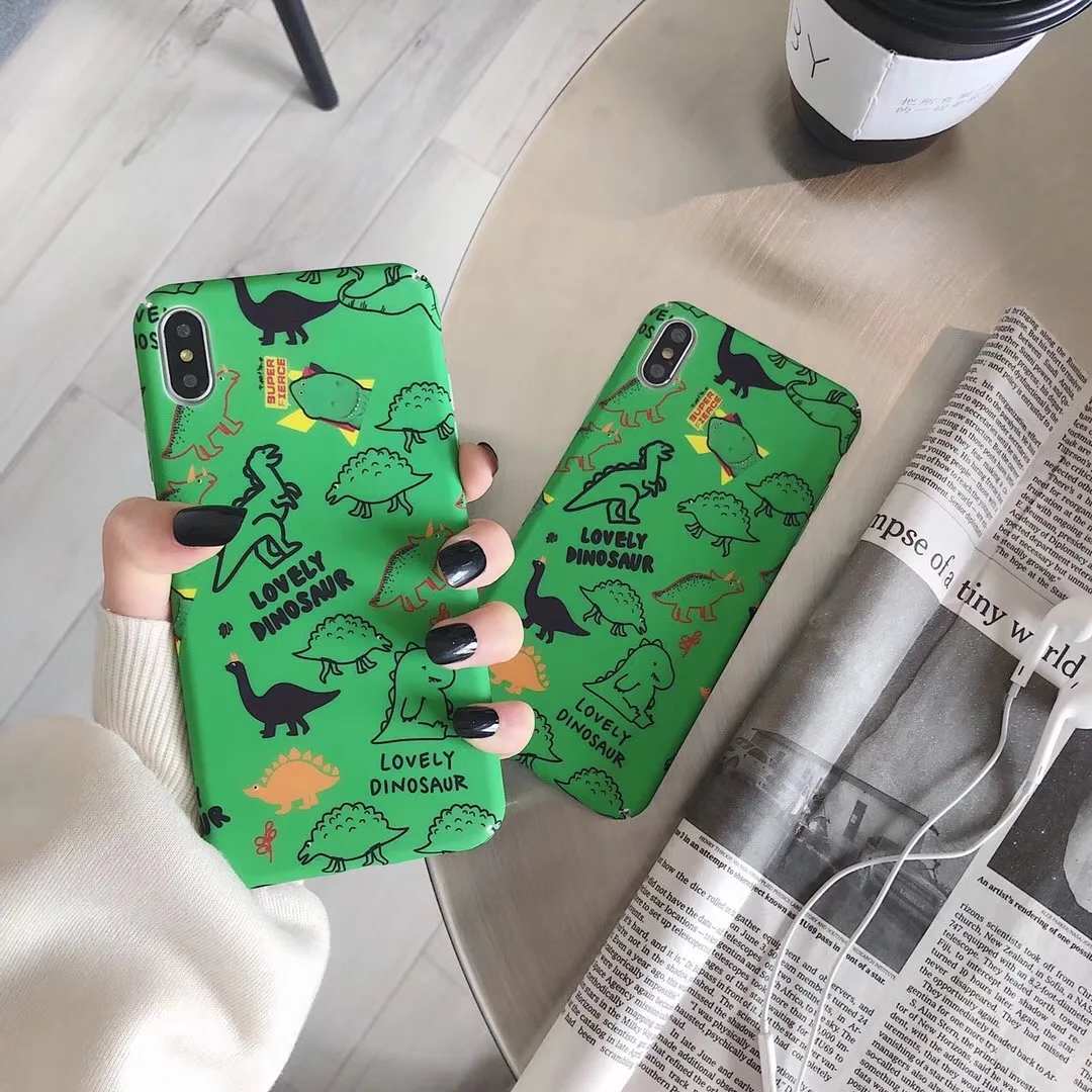 Cute cartoon Toy Story Green Dinosaur Hard PC Phone Case Cover for iphone 7 6 6s 8 Plus X Xs Max Xr Fundas Coque |