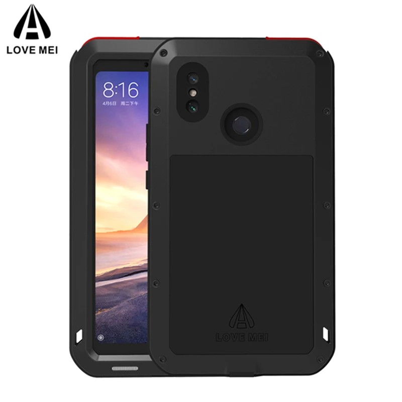 Металлический Чехол LOVE MEI для Xiaomi Mi Max 3 алюминиевый бронированный ударопрочный