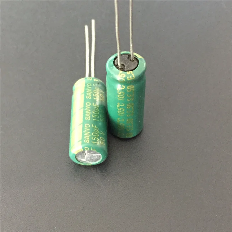 100 шт. 150 мкФ 50 в Sanyo AX серии 8x20 мм 50V150uF низкое сопротивление долгий срок службы