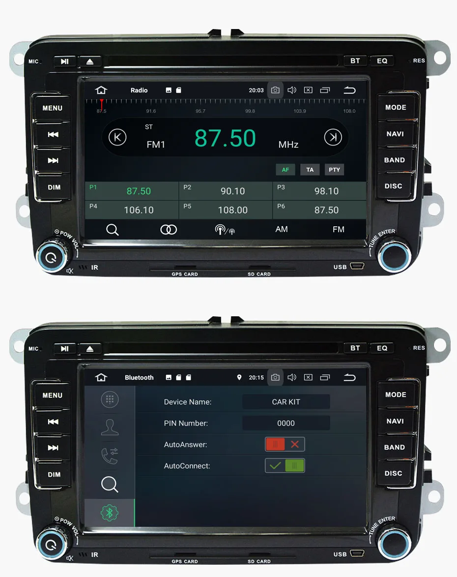 KANOR Автомобильный мультимедийный плеер Android 9,0 4+ 32G 2 Din для Golf 5 6 Passat B6 Polo Caddy Seat Skoda canbus dvd automotivo fm-радио