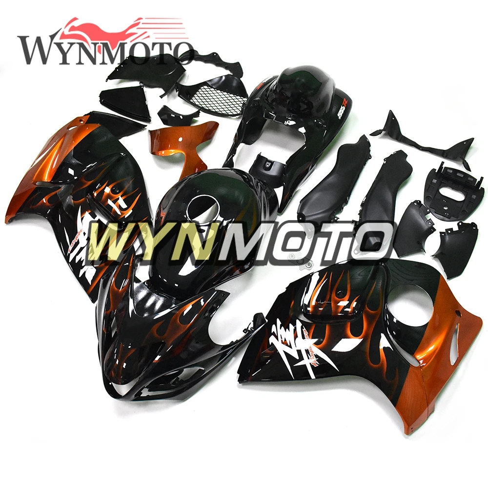 

Полные Обтекатели для Suzuki GSXR1300 Hayabusa 2008 - 2016 09 10 11 12 13 15, корпус из АБС-пластика черного цвета с оранжевым пламенем капоты