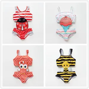 2021 для новорожденных и маленьких девочек, купальные костюмы бикини с милым бантом-бабочкой на ванный комплект купальные костюмы в цветочном стиле; Пляжная одежда костюм Одна деталь купальника