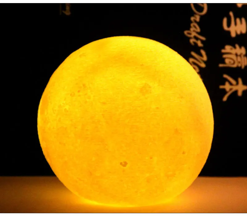 3D печать Луны лампа Спальня книжный шкаф настольная Home Decor творческий подарок
