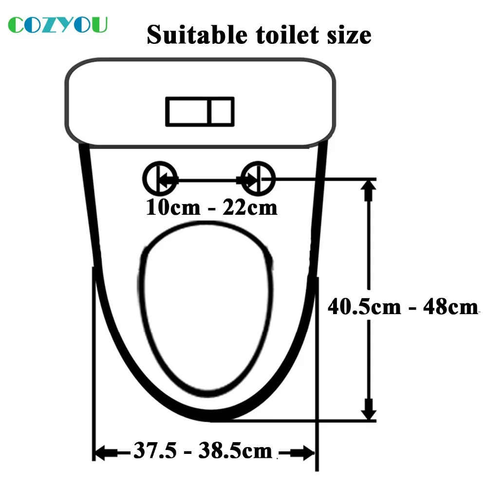 Мягкое сиденье для унитаза COZYOU мягкое закрывающее в форме PP с одной кнопкой