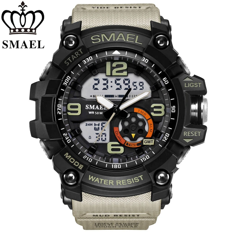 SMAEL Brand Luxury Quartz Watch Men New Style Waterproof Sport Military Watches Mens Casual Digital Wristwatch Relogio Masculin | Наручные