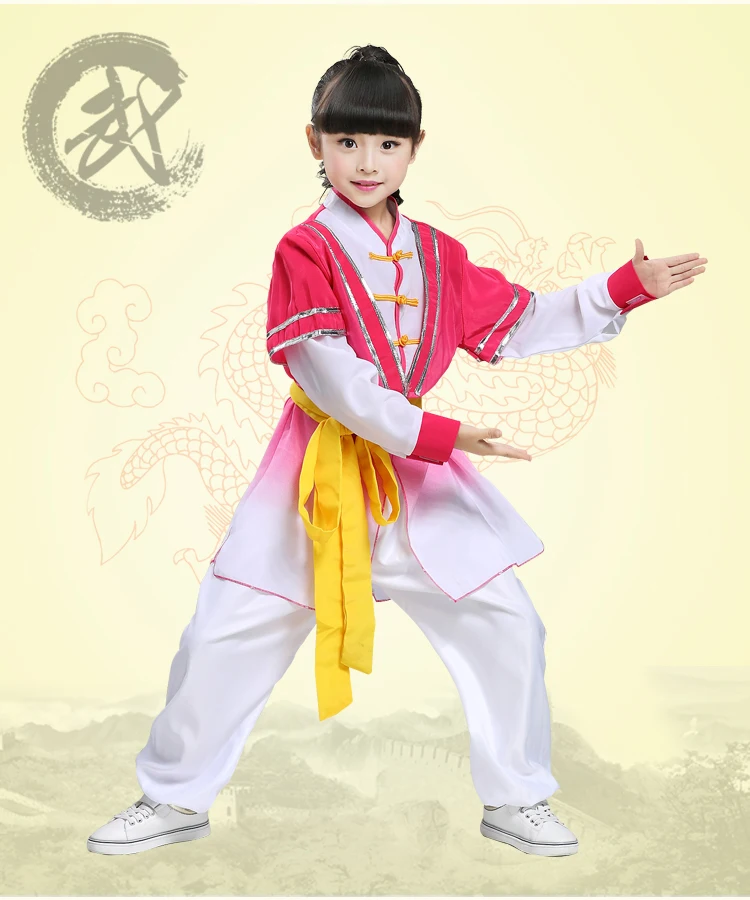 Детский костюм для боевых искусств кунг-фу тайчи с длинными рукавами мальчиков и