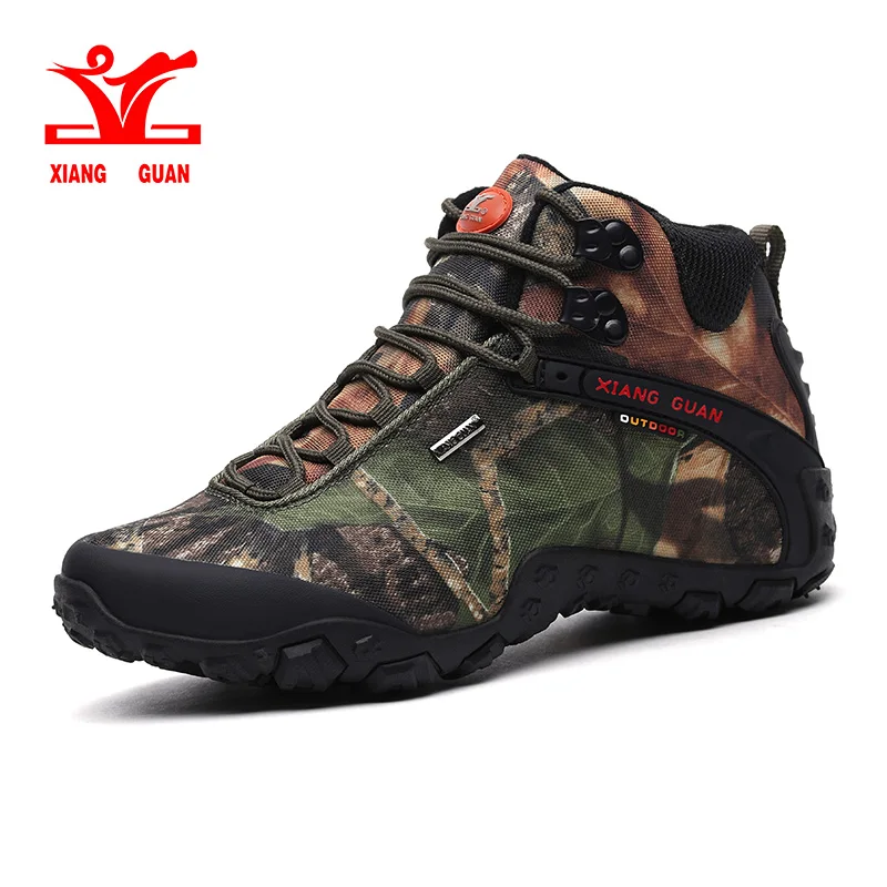 N82289 Desert green XIANG GUAN/Горные ботинки; мужские зимние треккинговые ботинки; удобные походные ботинки; камуфляжные нескользящие спортивные ботинки для мужчин - Цвет: N82289 Desert green