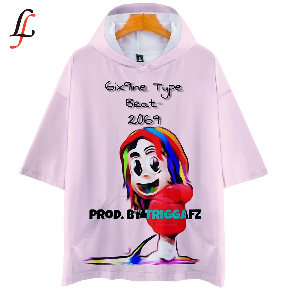6ix9ine harajuku 3D Индивидуальные K поп повседневные толстовки футболка с короткими