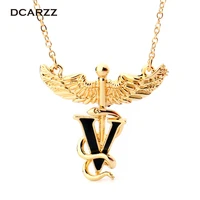 2 colors caduceus necklace staff with the snake vpendant medical jewelry gift for doctornursetherapist chemistry jewelry