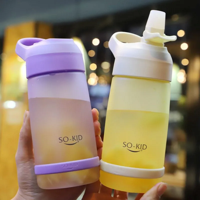 550ml Tea My Water Bottle Cute for Kids Children Mini with Straw Sports Drinking Bottles Hiking Camping BPA Free | Дом и сад