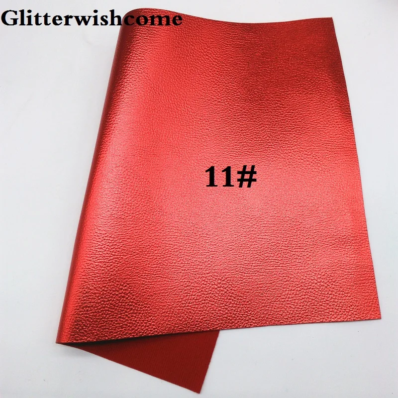 11 Glitterwishcome 21X29 см A4 Размер синтетическая кожа, металлическая кожа, личи зерна искусственная из искусственной кожи Ткань Винил для бантов, GM030A - Цвет: 11