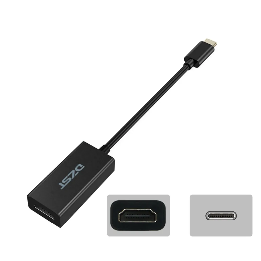 DZLST USB C к HDMI адаптер 4 K 60Hz Тип C 3,1 к HDMI VGA Displayport мини DP адаптер конвертер для MacBook хромированная книга DELL hp