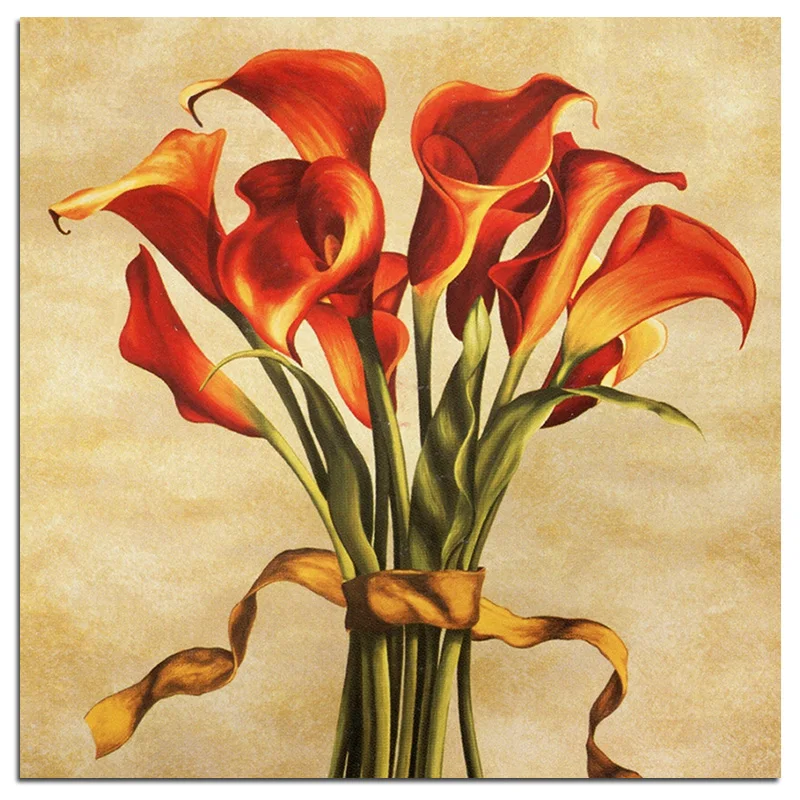 Алмазная 5D картина Calla Lily сделай сам полная вышивка квадратными цветами стразы