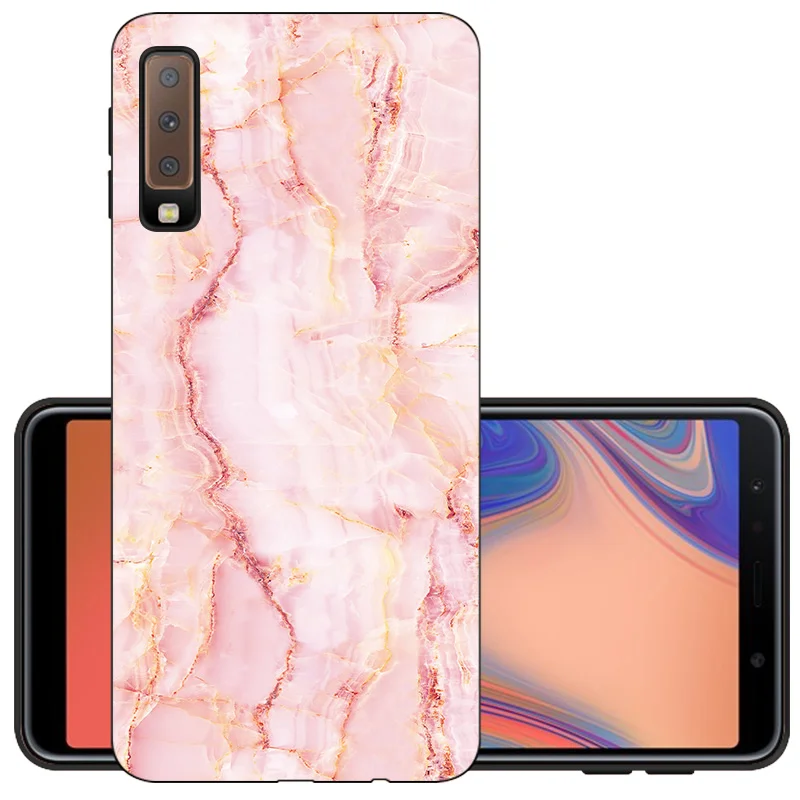 Чехол из ТПУ для Samsung A7 2018 матовый силиконовый чехол с принтом Galaxy A 7 A750 A750F
