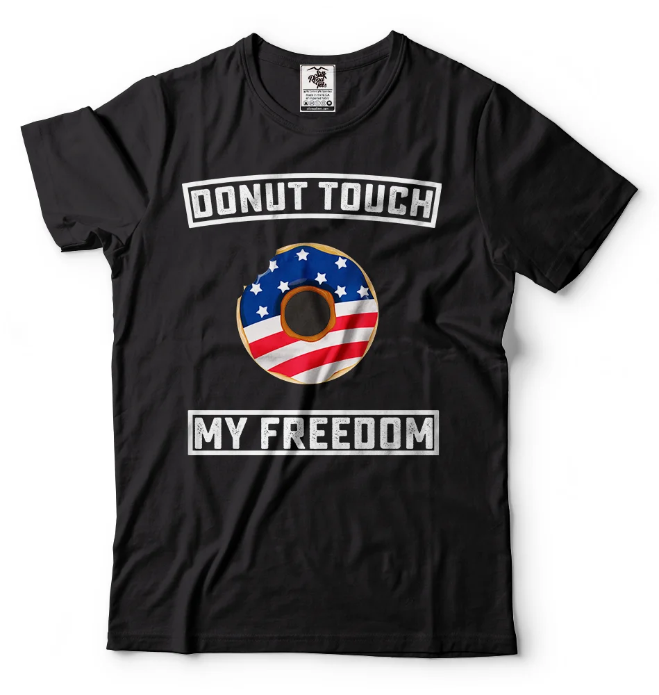 

Футболка с пончиком Freedom, забавная футболка 4 июля, футболка на День Независимости