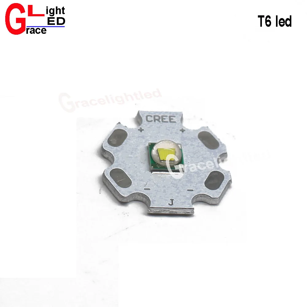 Cree XM-L светодиодный T6 белый светильник с 20 мм звездной печатной платой+ 3,7 в 5 режимов Светодиодный драйвер+ T6 15 градусов светодиодный объектив с базовым держателем