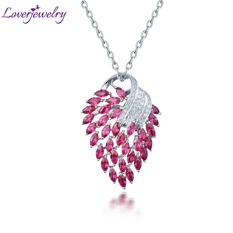 Модный кулон для женщин винтажный однотонный 18 карат белое золото натуральные