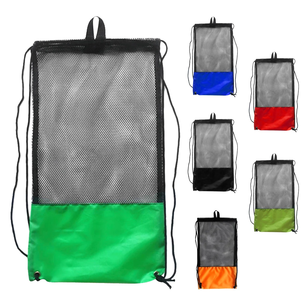Скуба-Дайвинг подводное плавание плавники сетки передач Drawstring сумка с плечевым ремнем-Различные цвета плавательный бассейн аксессуары