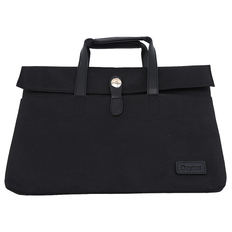 black Сумка для ноутбука унисекс на молнии, многофункциональный чехол с вкладышем, сумка для компьютера, Сумка с выдвижной ручкой, чехол для компьютера - Цвет: black