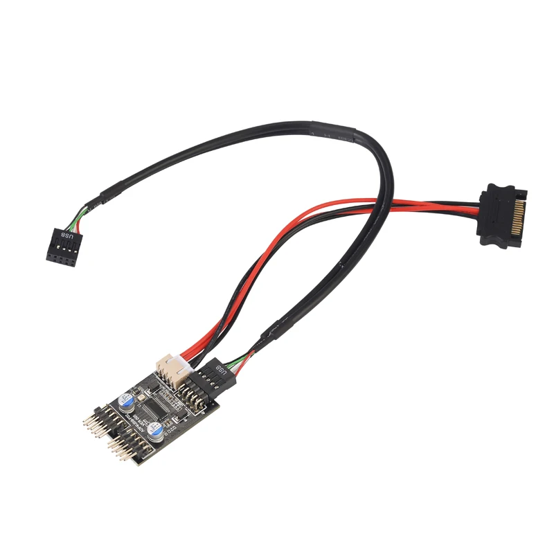 9 контактный USB разъем от 1 до 2 удлинитель usb хаб USB2.0 адаптер усилитель порта с