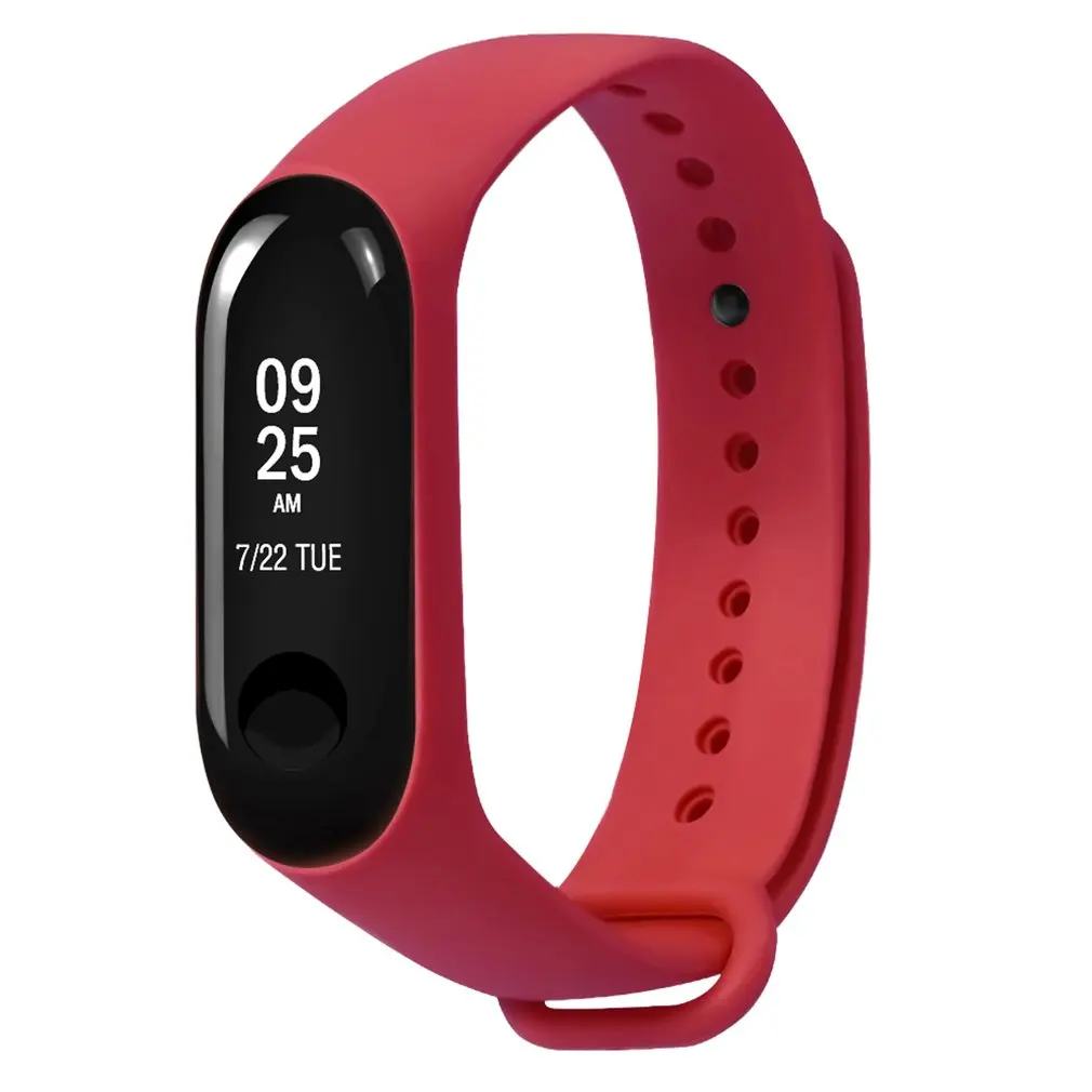 TPE Одноцветный Браслет Для Xiaomi Band 3 сменный браслет на запястье с безопасными