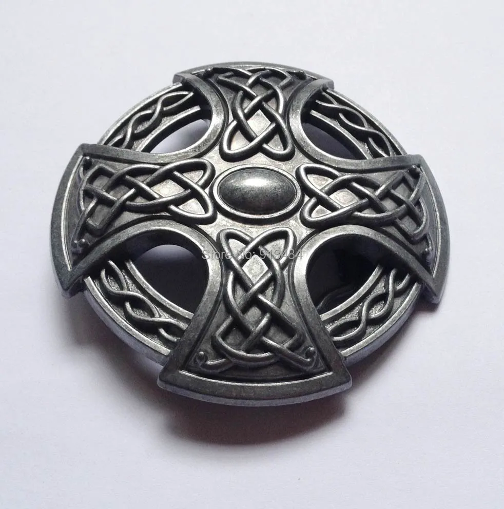 

Cross belt buckle with pewter finish JF-B1037 suitable for 4cm wideth belt with continous stock