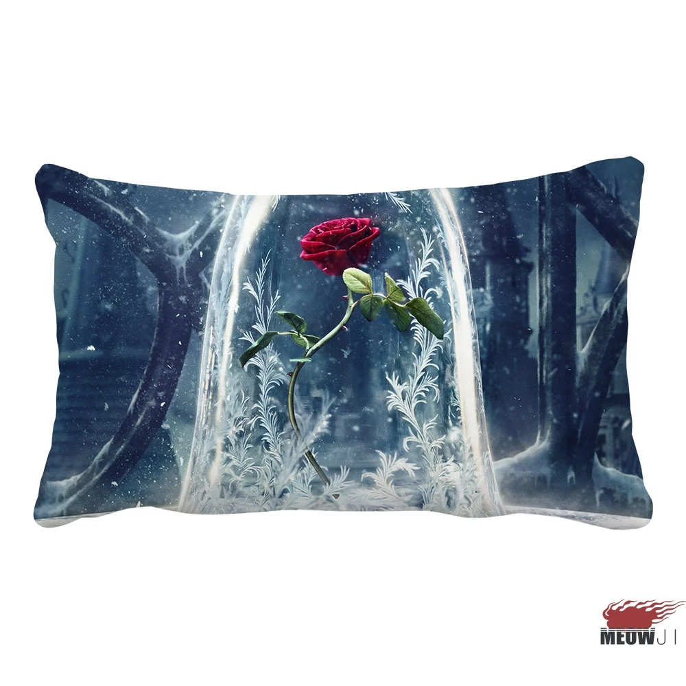 Beauty and The Beast Multi Size Rectangle Throw Pillow Case Free Shipping | Дом и сад