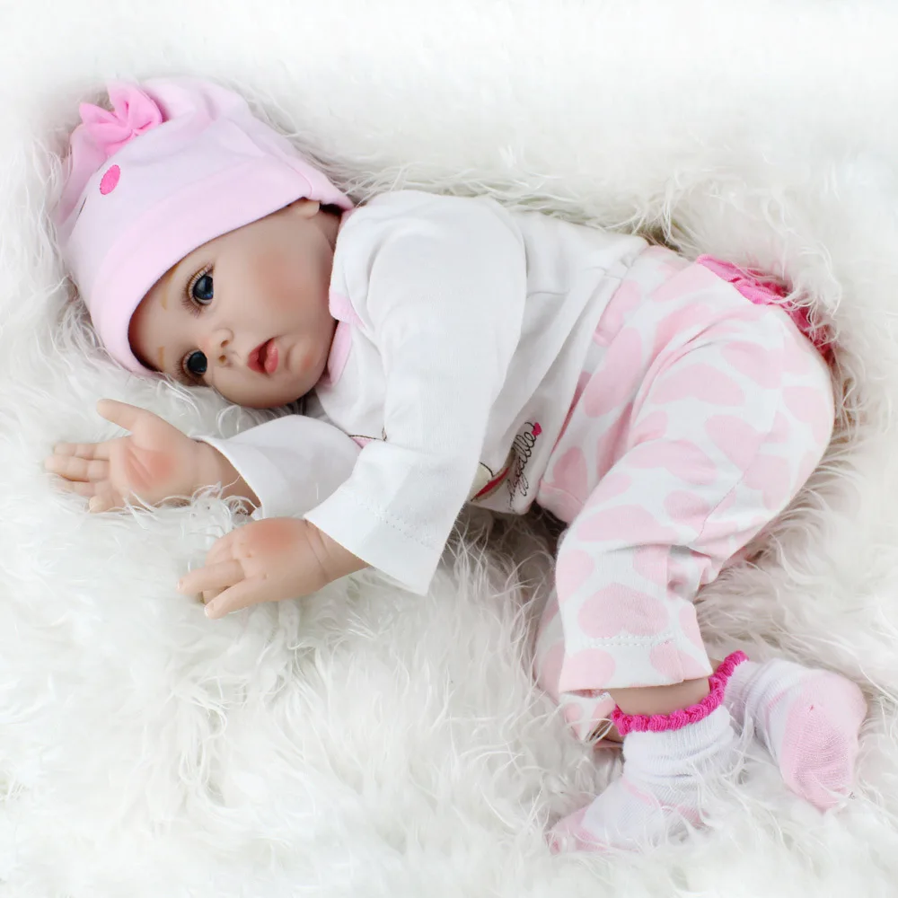 Bebe Reborn 55 см мягкие силиконовые куклы Reborn Baby, реалистичные мягкие тканевые тела для новорожденных, силиконовые игрушки для детей на день рождения, лучшие подарки