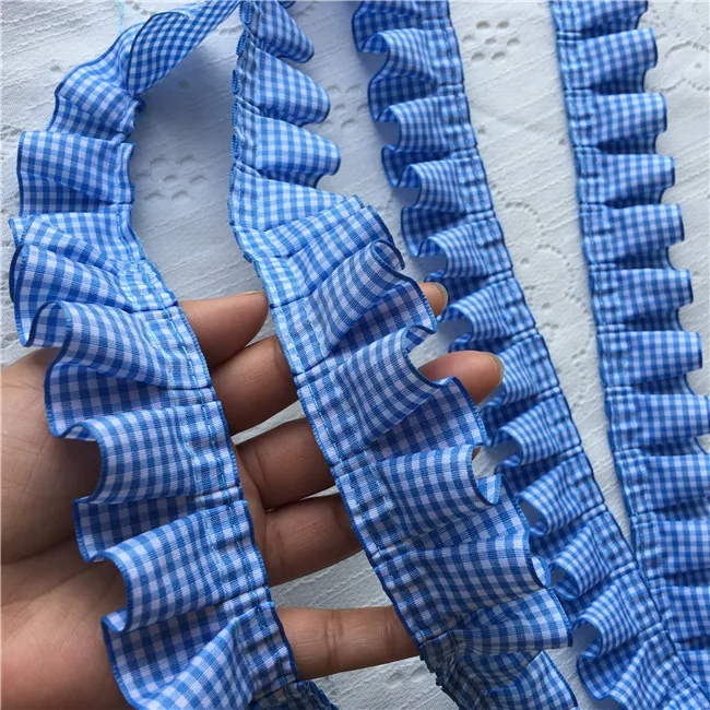 10y High Quality Lattice Pleated Ruffle Lace Trim DIY Handmade Pillow Sofa Curtain Doll Clothes Skirt Accessories Material | Дом и сад