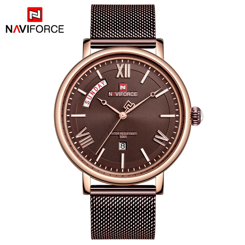 NAVIFORCE мужские часы Топ люксовый бренд Модные Простые кварцевые повседневные