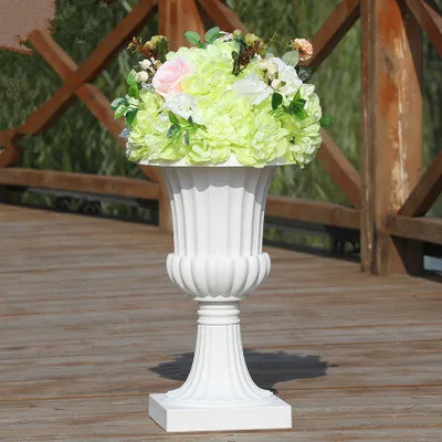 H New road lead simulation flower ball wedding supplies wedding scene layout silk flower T stage Roman column decoration flower - Color: H