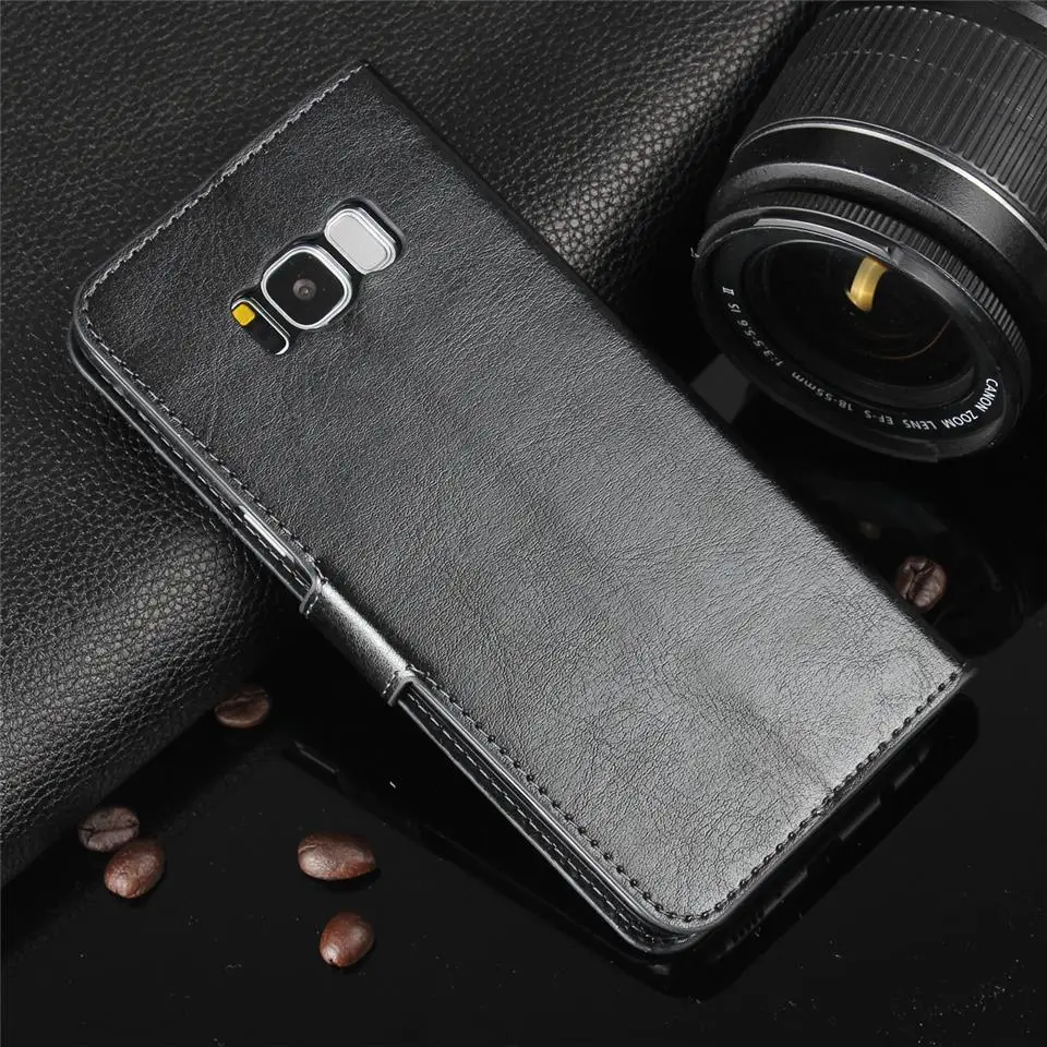 Магнитный кожаный чехол-кошелек для Samsung Galaxy S8 Plus Note 8 S9 S7 Edge S6 S5 iphone SE 5 5S 6 6s 7 X