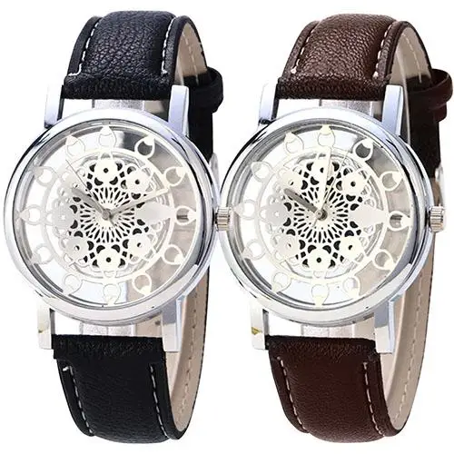 Модные женские Аналоговые кварцевые наручные часы браслет из искусственной