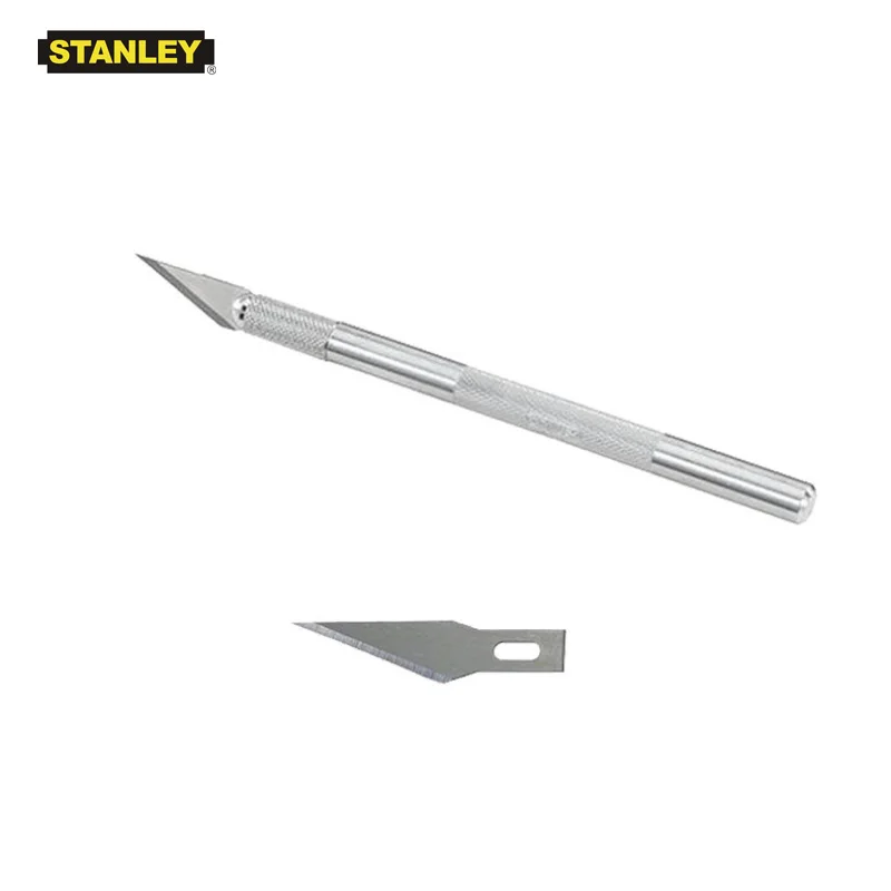 Стэнли Легкая металлическая ручка резьба Хобби Набор ножей с 3 сменными