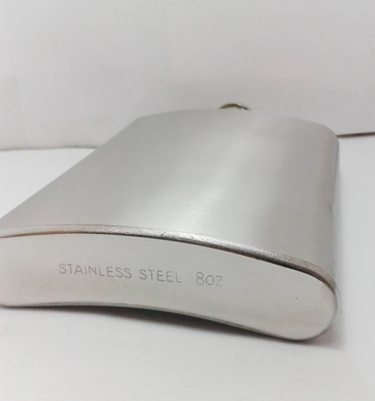 50 шт./лот 8 унц. портативный нержавеющей стали бутылки вина с воронкой хип колбу