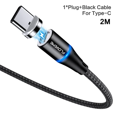 SG009-002 FLOVEME 2 м USB Магнитный кабель для быстрой зарядки для iPhone XR XS samsung S8 S9 Xiaomi huawei P20 Micro USB 3A type C USB кабель для передачи данных - Цвет: SG009-002