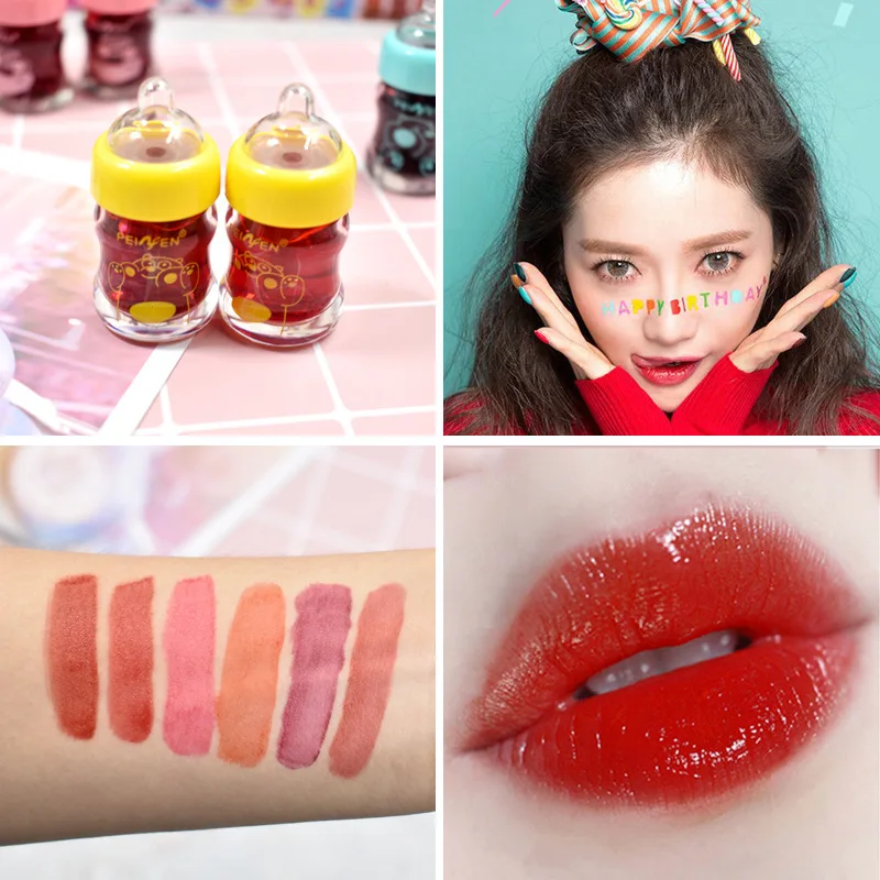 6 шт./компл. жидкая помада в маленькой бутылке блеск для губ набор макияжа стойкий