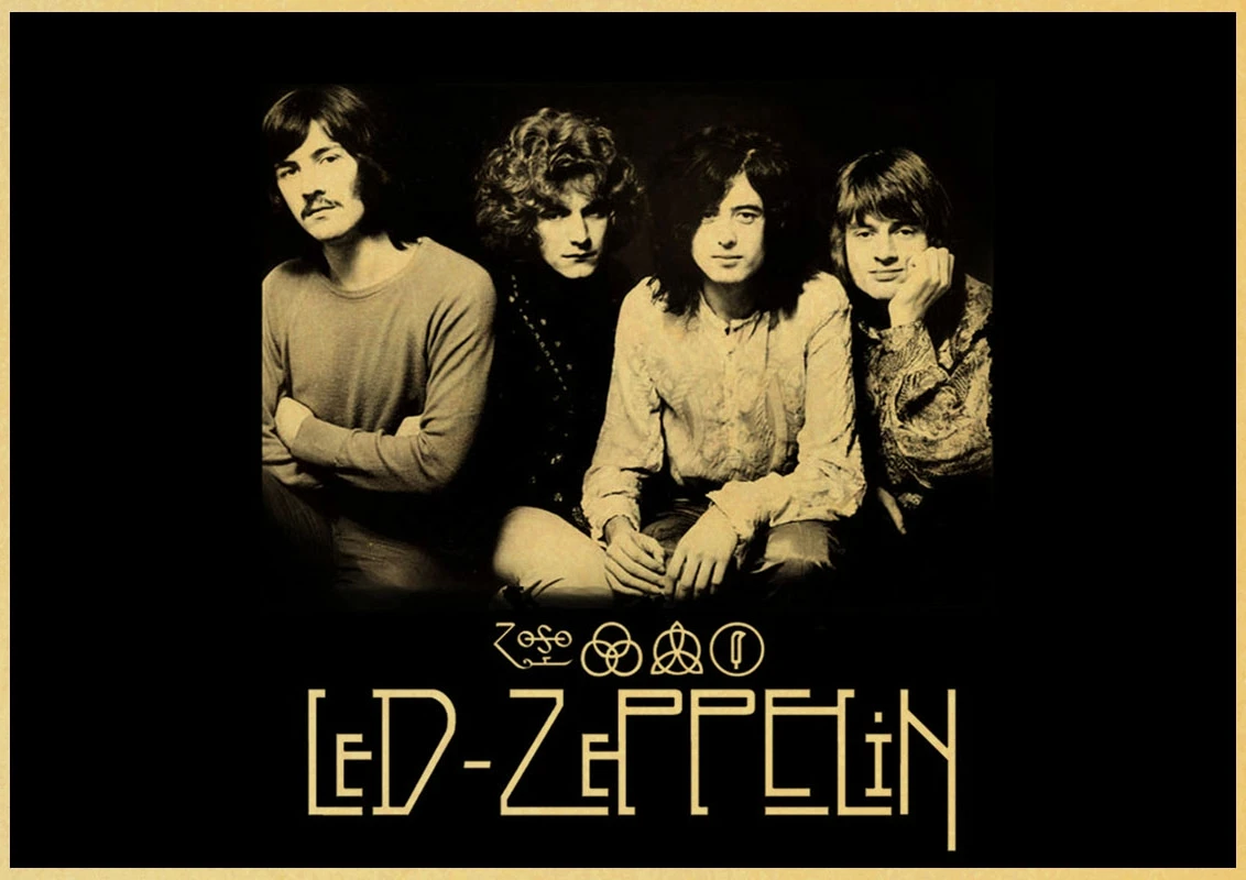 A013 Британский рок-группа Led Zeppelin ретро постер ВИНТАЖНЫЙ ПЛАКАТ настенный Декор для дома Бар Кафе ядро декоративная живопись - Цвет: A013