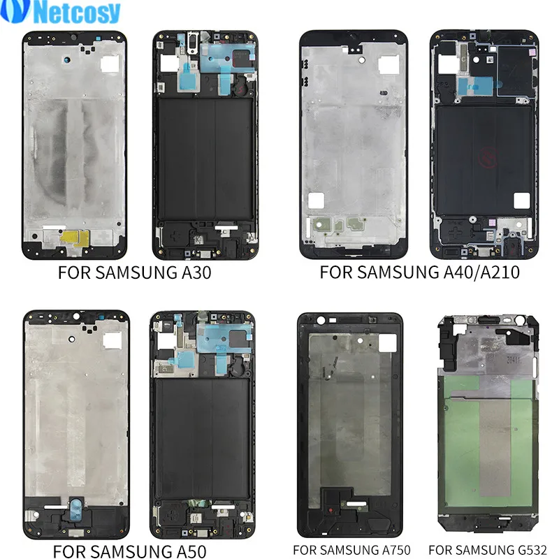 Netcosy Front Housing LCD Frame Bezel Plate Replacement Part For Samsung Galaxy A30 A40 A210 A50 A750 J2 Prime A Frame Board